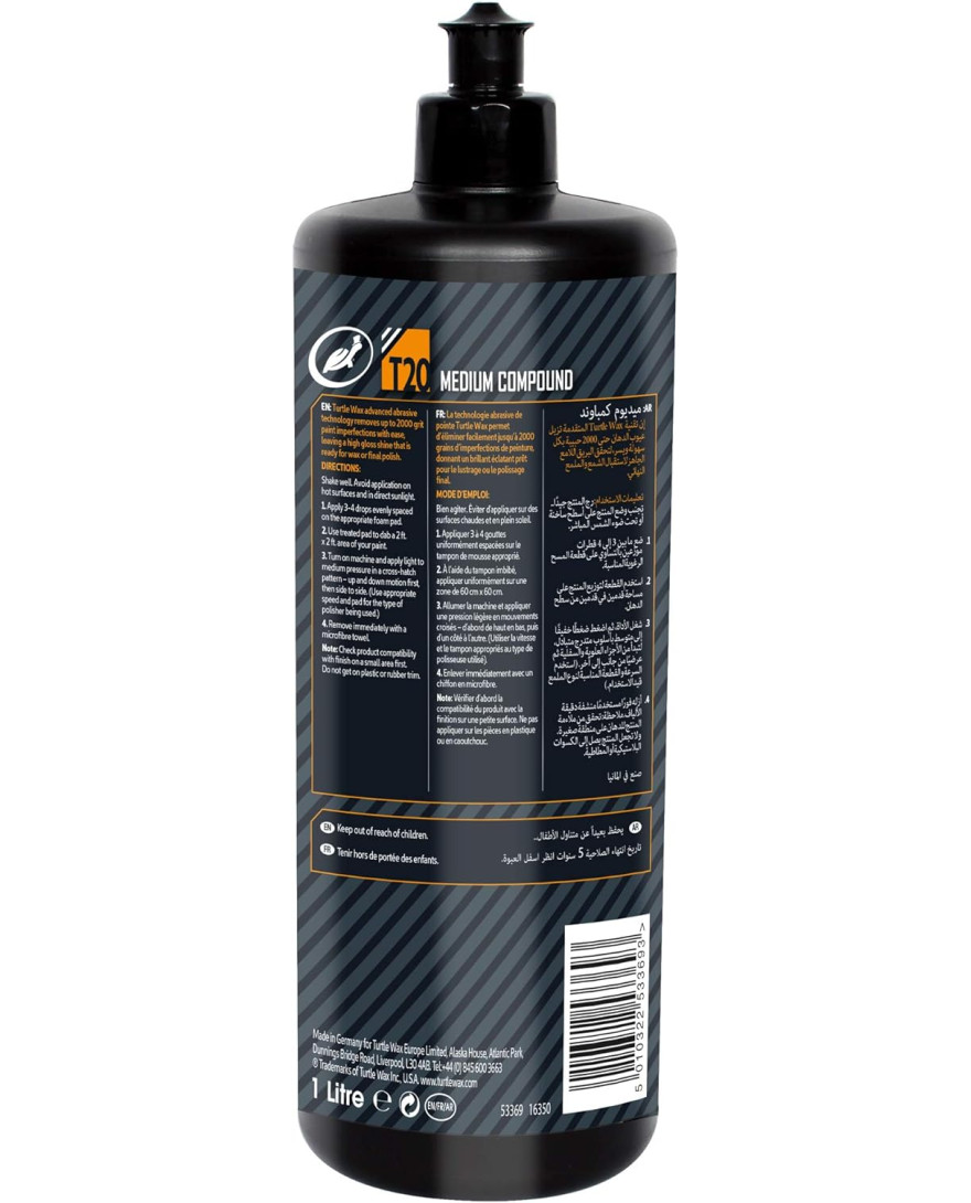 TURTLE WAX T20 MED COARSE COMPOUND 1LTR